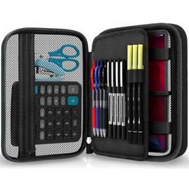 Zannaki Large Pencil Case, Clear Pencil Bag with Big Compartments, Transparent Pen Bag Wide Opening, Pencil Pouch Organizer with Sturdy Zipper, Aesthetic School Supplies for Teen Girls Boys