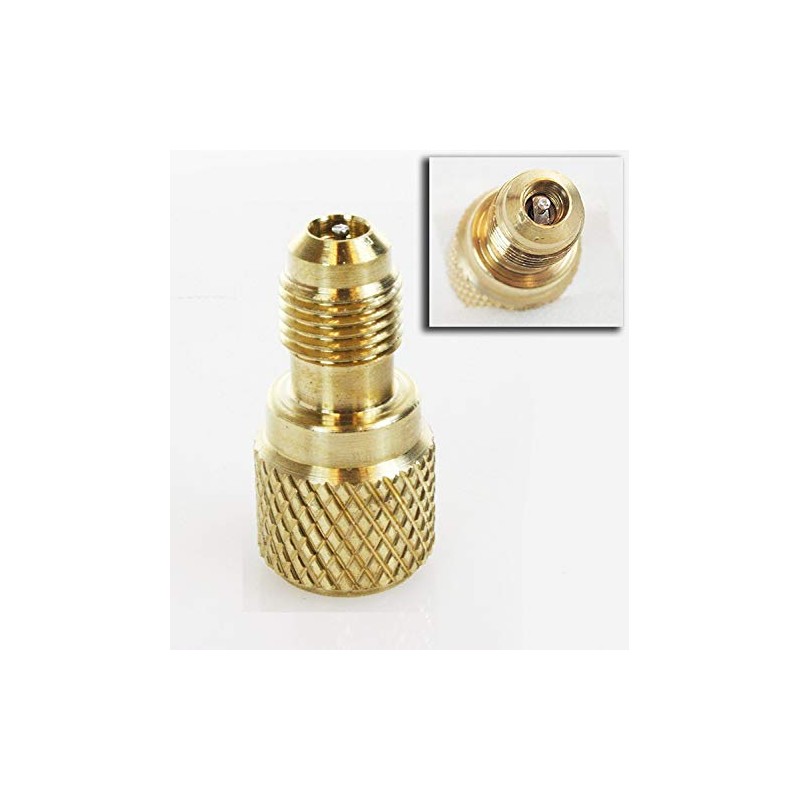 AC R134a Brass Adapter Freon Fitting 1/4" Male to 1/2"
