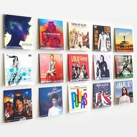 upsimples 15 Pack Vinyl Record Wall Mount Shelves, 12" Vinyl Holder for Album Record Storage & Display, Clear Acrylic Floating Shelves for Wall Decor, Kids Bookshelf, Magazine Rack, Picture Ledge