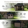 10x12 Gazebo Curtains Outdoor Waterproof, 4 Privacy Side Panels(Brown)