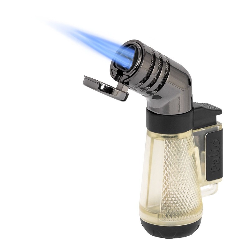 Palio Squadra Angled Triple-jet Flame Cigar Lighter, Clear