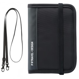 wigmoa RFID Blocking Neck Wallet Travel Pouch Passport Holder Slim Passport Pouch Passport Bag for Men/Women, Hidden Pouch for Cash, Credit Cards Waterproof Travel Wallet. E-D (Black)