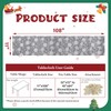 Silver Snowflake Table Runner, 27*275cm/11*108inch Glitter Xmas Long Table Runner