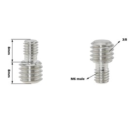 ZZHXSM 3PCS M6 Male to 3/8 Male Tripod Screw Adapter Camera Metal Screw for Photographic Equipment Binoculars Lamp Holder