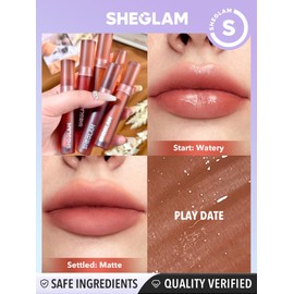 SHEGLAM Soft Haze Lip Blur Waterproof Liquid Lipstick Matte Transfer-Proof Lip Tint Lasting Super Stay Lip Stain-Play Date
