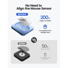 EAXBUX Indetectable mouse Jiggler, dispositivo agitador de mouse con plato giratorio ampliado intervalo ajustable, visualización LED se mueve aleatoriamente, para regalo, mantiene la PC/Laptap activo