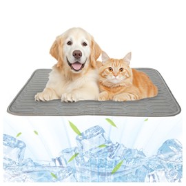 Cooling Mat for Dogs, Breathable Dog Cooling Pad Self Cool Pet Blanket for Outdoor Indoor Non-Slip Cool Dog Bed,L