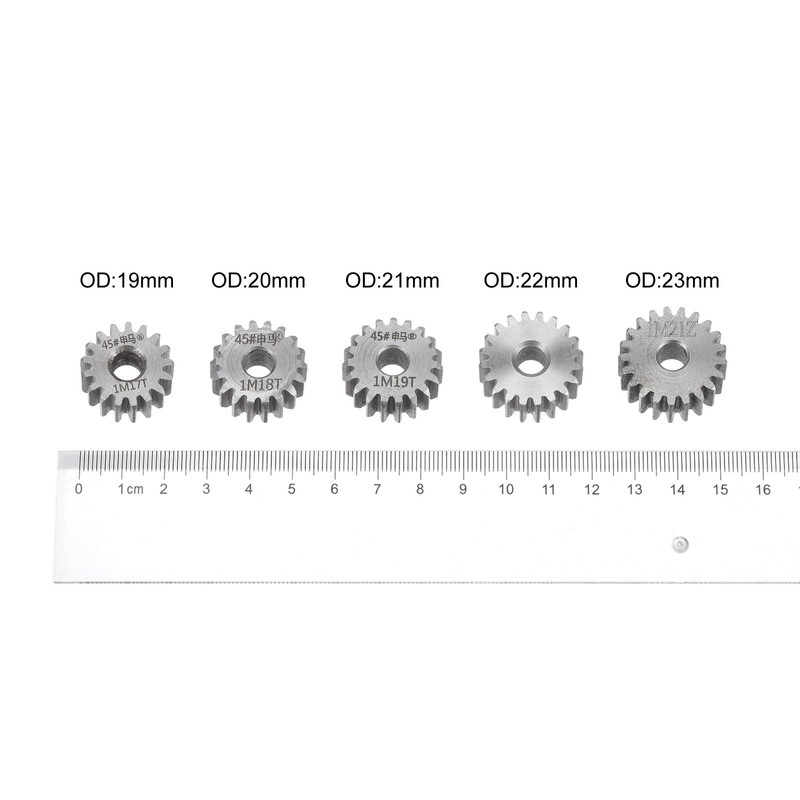 sourcing map Straight track gearbox, 12 mm, inner opening, 20T,