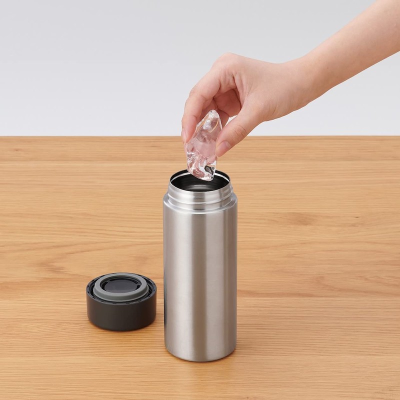 MUJI 44593769 Stainless Steel Insulated Bottle, Approx. 11.8 fl oz