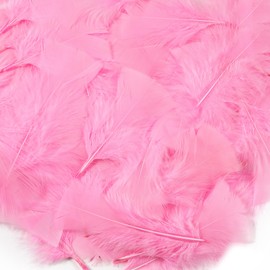 Soarer Light Pink Turkey Feathers - 300pcs 3-5inch Feathers for Kindergarten DIY Crafts,Wedding Home Party Decorations,Dream Catcher Supplies(Light Pink)