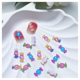 20 Pcs 3D Candy Nail Charm, Cartoon Cute Macaron Nail Supplies,for Acrylic Nail Art DIY Nail Designs Nail Accessories(Mixed Loading)