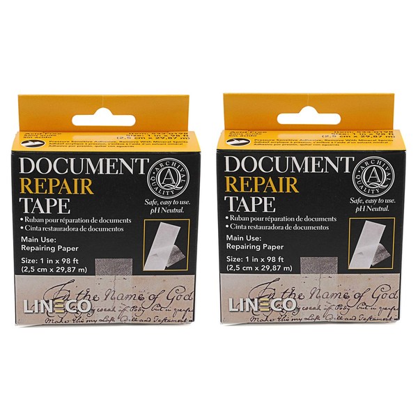 Lineco Archival Document Repair Tape 1 inch X 98 Feet.