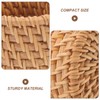 Operitacx Rattan Pencil Holder Wicker Pen Cup Handmade Makeup Brushes
