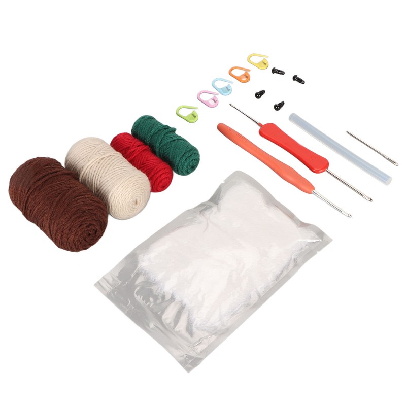 Hedgehogs Crochet Kit with Yarns Crochet Hook Stuffing DIY Learn