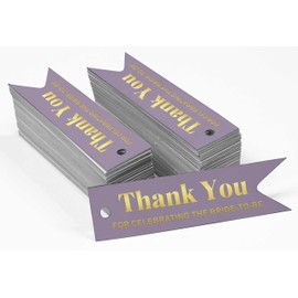 Inkdotpot Gold Foil Paper Hang Tags Thank You For Celebrating The Bride To Be Bridal Shower Favor Tags 100 Pieces
