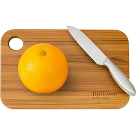 2 Pcs Berkvee Small Teak Wood Cutting Board for Kitchen– Mini Lightweight Wooden Cutting Board- BPA Free