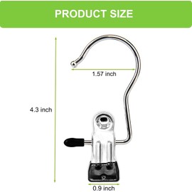 Baoswi 24 Pack Boot Hangers Clips Laundry Hooks Hanging Clips Clothes Pins Closet Hanger Organizer Clamps Socks Towel Clips Heavy Duty Clothespins Bulk Hanger Clips