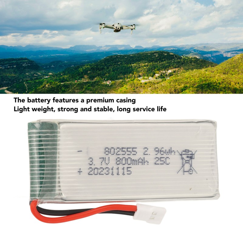 3.7V 800mAh LiPo Battery 25C Rate RC Model Airplane Lithium