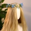 MOSTORY Blue Butterfly Elf Crown for Renaissance Cosplay, Forest Flower
