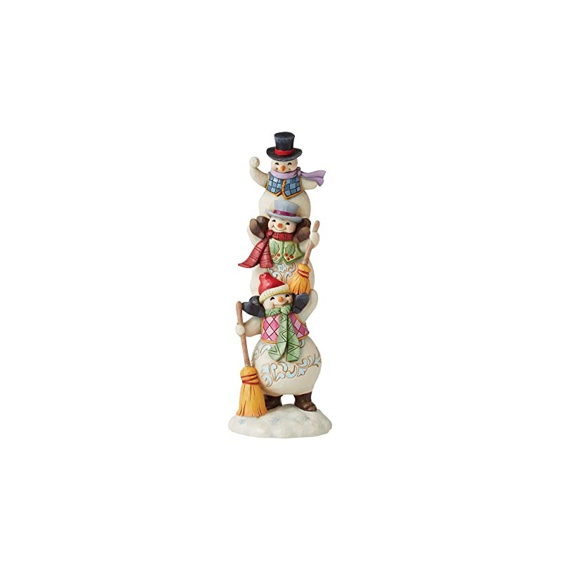 Enesco Snowy Stack of Holiday Fun Stacked Snowmen Figurine -