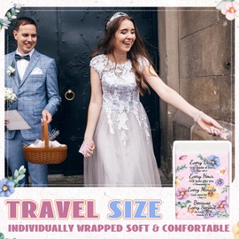 Therwen 100 Pack Pocket Tissues Travel Packs Bulk 1000 Sheet Mini Tissues Bulk 3 Ply Small Travel Size Paper Individual Pocket Size (Floral)