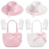 Zhanmai 6 Pcs Girls Tea Party Hats Accessories Set Kids