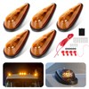FSBCGT 5Pcs Amber Teardrop Cab Light 9LED Cab Marker Light