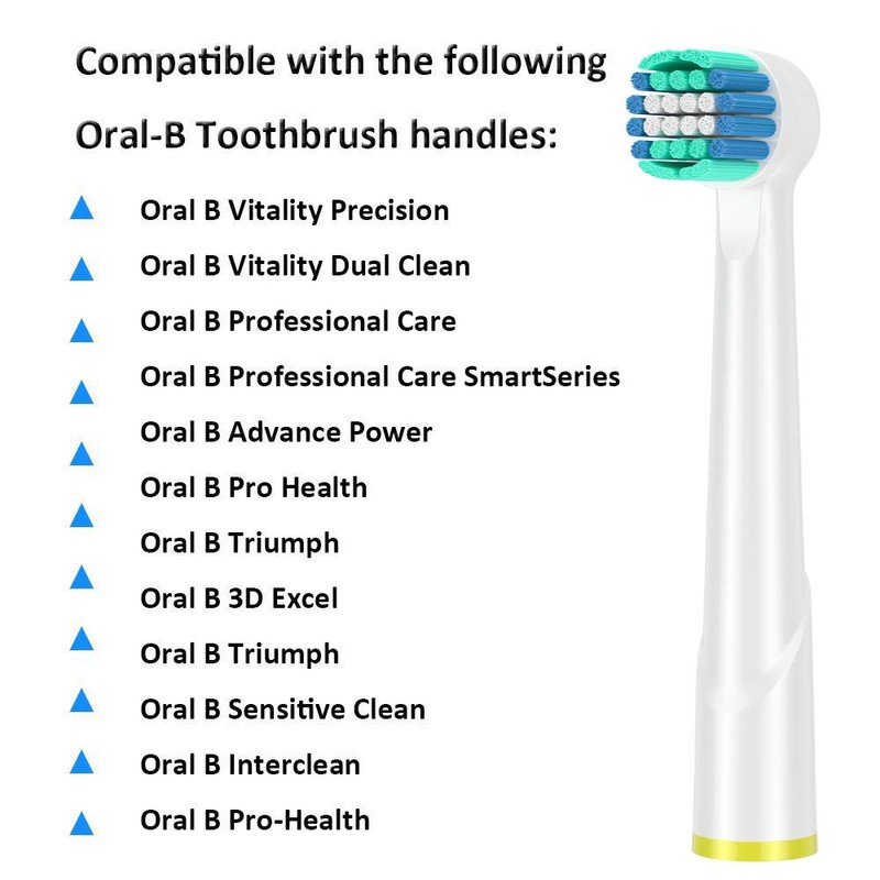 KHBD Replacement Heads Compatible with Oral B Braun Toothbrushes Electric-