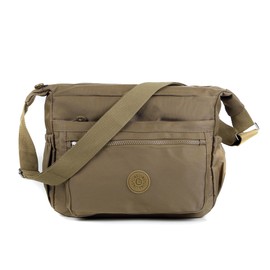 TECPEX Crossbody Bags for Women Nylon Women's Cross-Body Bags Waterproof Multi Zip Pocket Lightweight Casual Shoulder Bags Women Large for Travel Daily Use (Khkai)