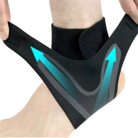 KimDaro 1 Pair Ankle Brace - Compression Sleeve with Adjustable Strap & Comfy Ankle Support Perfect for Sprained Ankle, Achilles Tendon, Plantar Fasciitis & Sports - Ideal for Men & Women (L)
