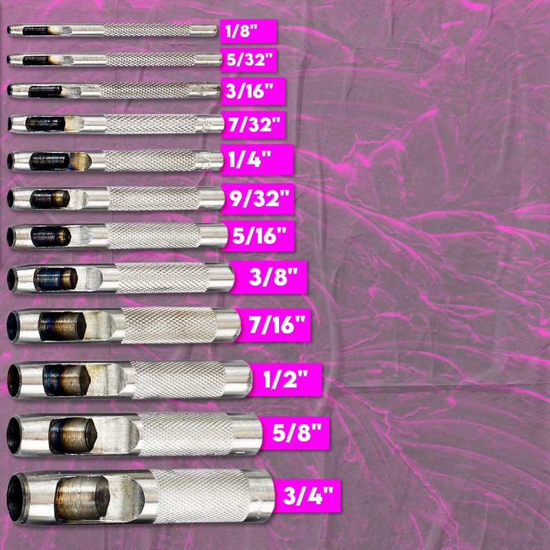 SE 17-Piece Bezel/Prong Closing Punch Set for Jewelry Making -