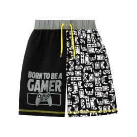 Harry Bear Boys Gaming Swim Shorts Black Age 11 to 12 Years
