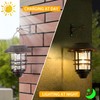 Solar Lantern Outdoor, Hanging Waterproof Solar Lights with Wall Mount