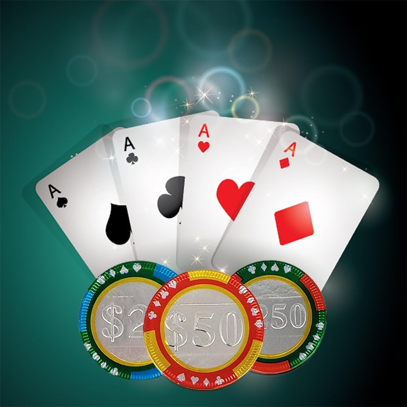 Fruidles Casino Poker Chips Half-Pound - Belgian Milk Chocolate Coins,