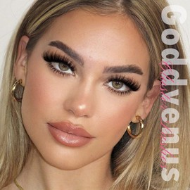 Goddvenus Wispy Lash Clusters Kit Cluster Eyelash Extensions Natural Lash Extension Kit C Curl Fluffy Individual Eyelashes with Bottom Lashes Clusters Waterproof Bond and Seal DIY at Home