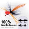 Goture Fly Fishing Popper Lures Kit, 46pcs Topwater Colorful Poppe