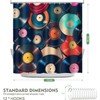 TPMDFC Retro Music Shower Curtain 72x72inch Music Records Bathroom Shower