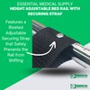 Essential Medical Supply Height Adjustable Hand Bed Rail with Attached