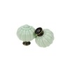 Geesatis 10 Pcs Light Green Ceramic Cabinet Knobs, Vintage Pumpkin