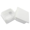 Hordion 12 Pcs 2" Square Plastic Plugs, White Tubing End