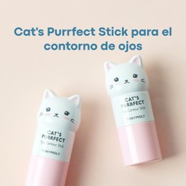 TONYMOLY Cat's Purrfect Eye Contour Stick, Under Eye Primer Stick, Illuminates Tired Puffy Skin, 9 g