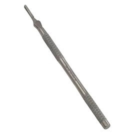 Hobby Knife Scalpel Handle #3 Suitable for Blades #10#11#12#15#16 (10 Series) Stainless Steel Ergonimic Handle for Lab, Veterinary, and Student Use (#3 - Premium Round Design)