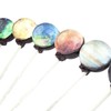Galaxy Lollipops Planet Designs, Gift Packaged, Watermelon Flavor, Handcrafted in