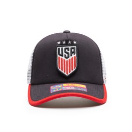 Fan Ink Team USA - US Soccer National Team 'Strike' Trucker Snapback Adjustable Soccer Hat (Multi Color)