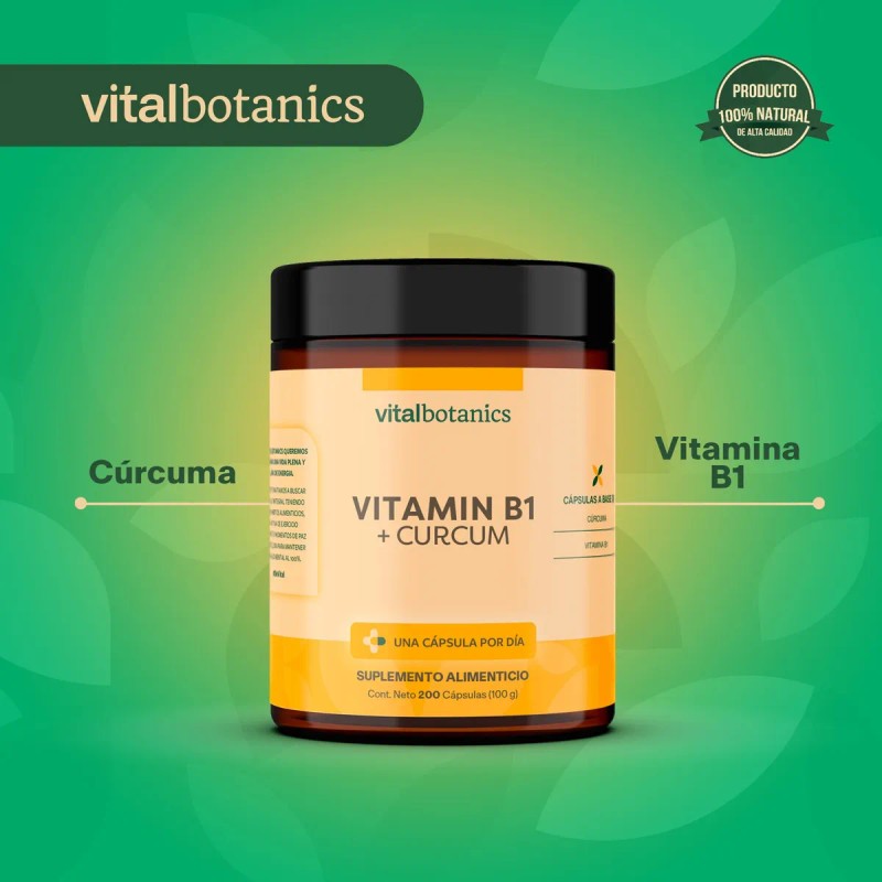 ⚡🌿 Vitamina B1 + Cúrcuma | Energía, Nervios y Metabolismo