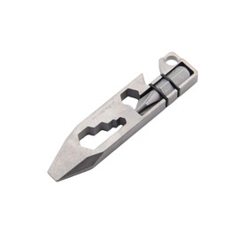 EDC Gear Titanium Pry Bar Multitool Keychain Pocket Screwdriver Mini Bar(Gray)