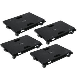 Insdawn Furniture Dolly 4Pack Upgraded Furniture Dolly 4 Wheels Small Black Flat Dolly Connectable 500 LBS Capacity for Heavy Furniture Appliance Dolly Heavy Duty