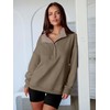 ANRABESS Womens Oversized Sweatshirt Long Sleeve Henley Pullover Tops 2025