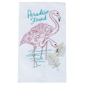 Kay Dee Designs A8553 Flamingo Embroidered Flour Sack Towel