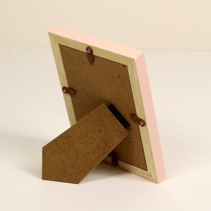 Iwata PH-DSP-L Picture Frame, Dot Silver, L, Pink, Wooden